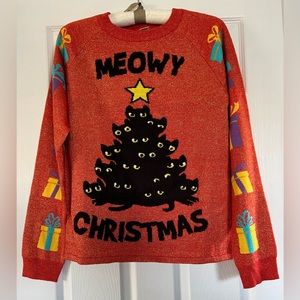 Christmas Sweater - Black Cats and Presents